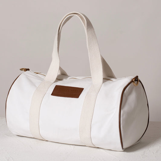 White Canvas Duffle Bag - Collective Resiliency 