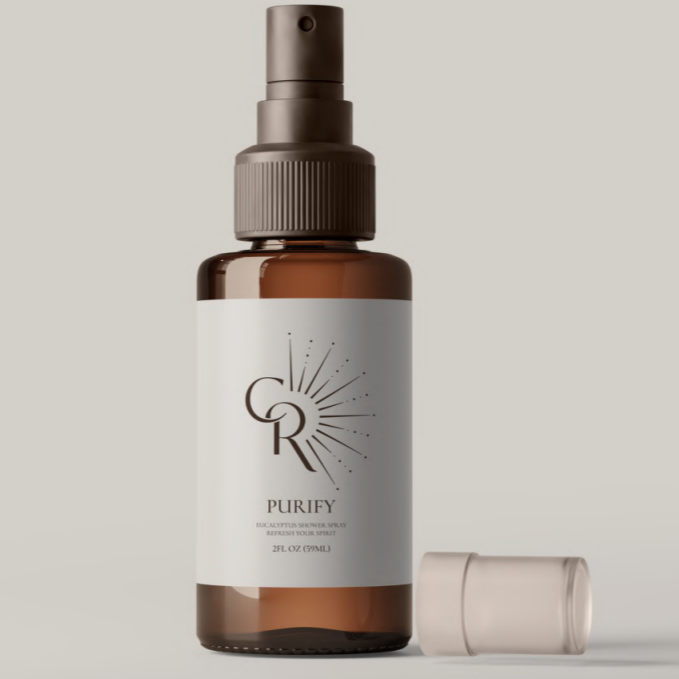 Organic Purify Shower Spray bottle for natural energy cleansing
