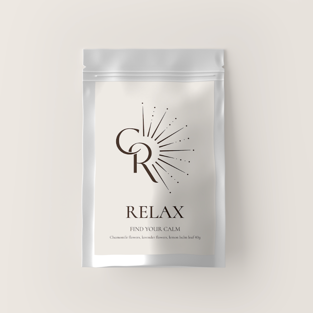 Organic Relax Loose Leaf Tea with chamomile and lavender for natural calming