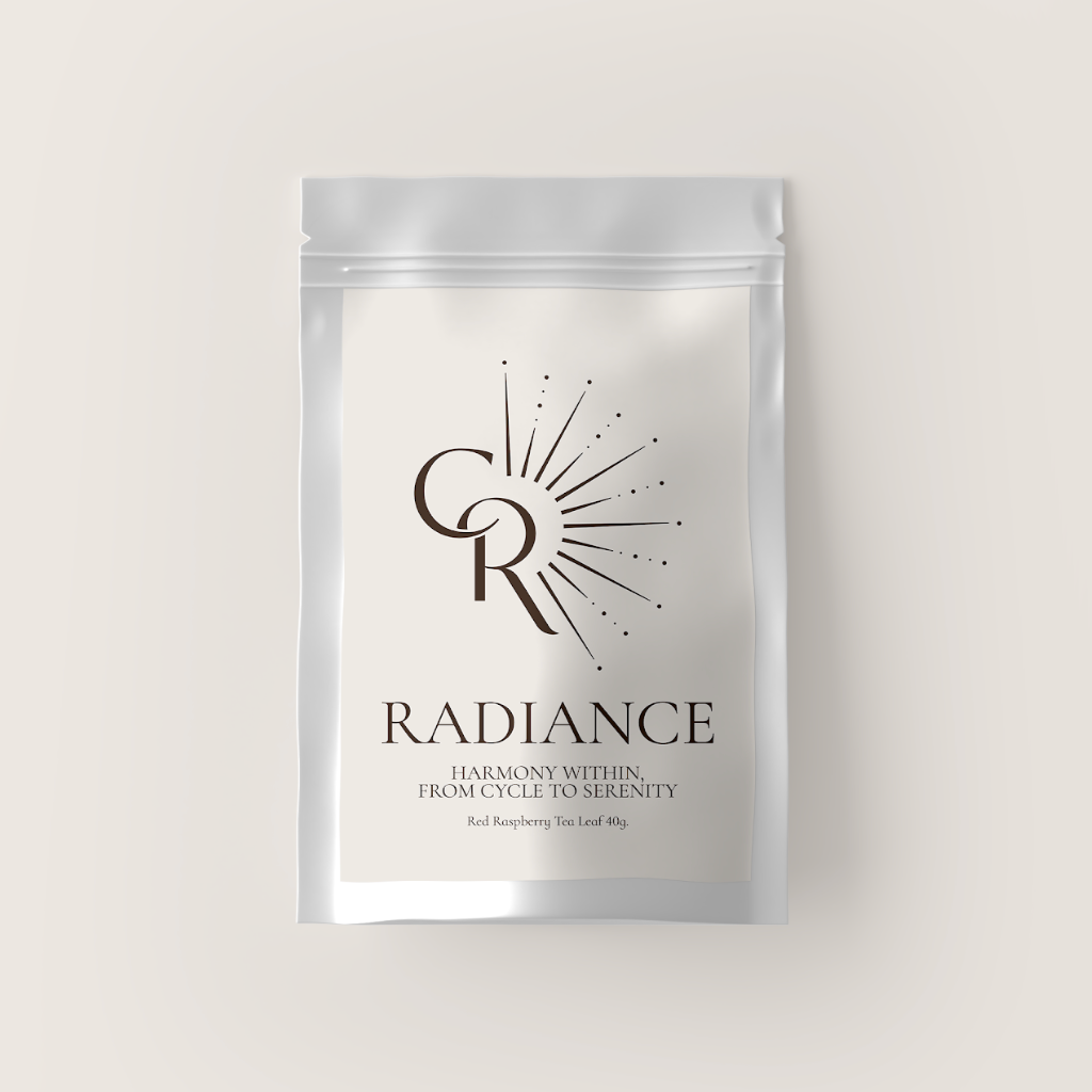 Eco-friendly packaging of Radiance Loose Leaf Tea showing beauty-boosting ingredients
