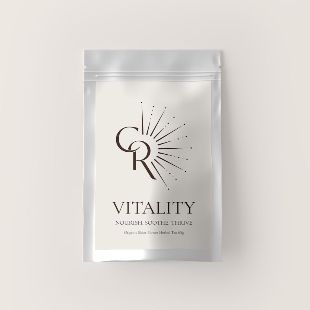 Energizing blend of organic elderflower and vitality-boosting herbs
